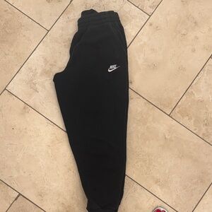 Nike Black Kids Joggers with White Swoosh